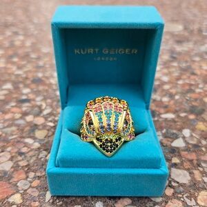 NEW Kurt Geiger Eagle Pave Ring Sz 8